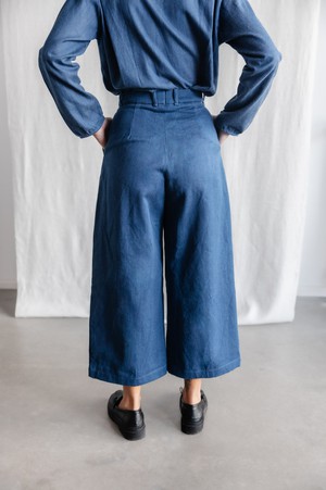 Organic cotton denim culottes Awa Denim from Jyoti - Fair Works