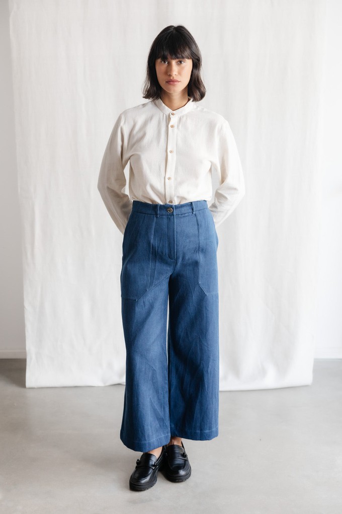 organic cotton denim pants Damini Denim from Jyoti - Fair Works