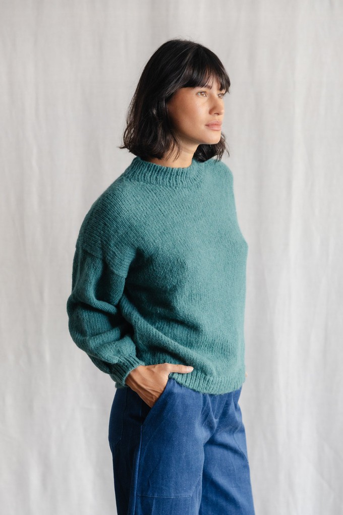 Baby Alpaca Knitted Sweater Lima Ocean from Jyoti - Fair Works