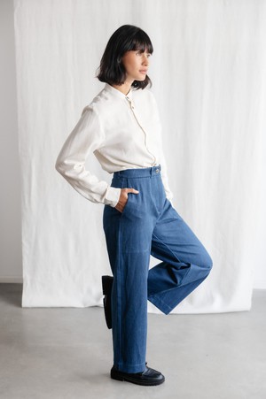 organic cotton denim pants Damini Denim from Jyoti - Fair Works