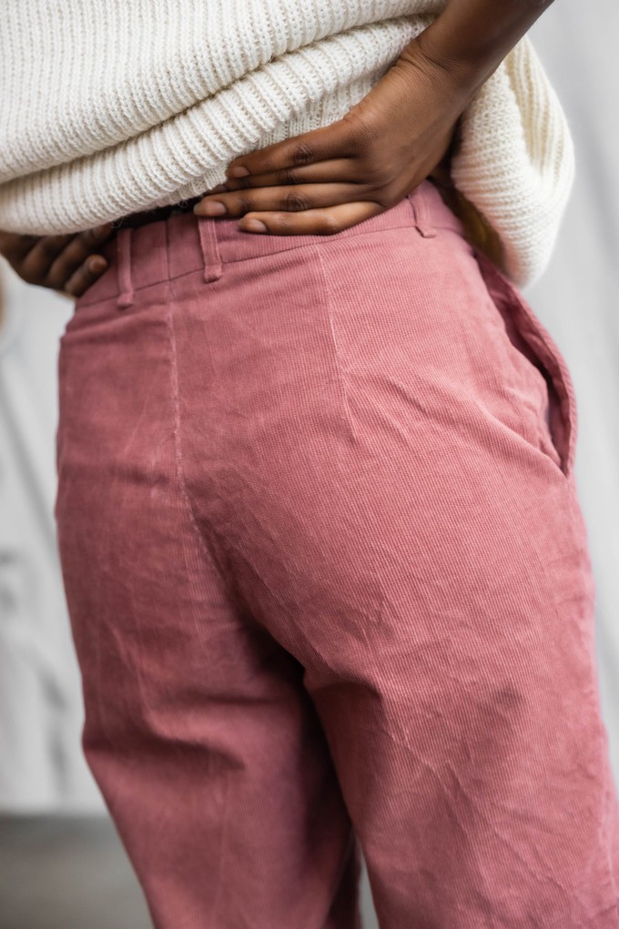 Organic Cotton Corduroy Pants Suhrut Old Pink from Jyoti - Fair Works