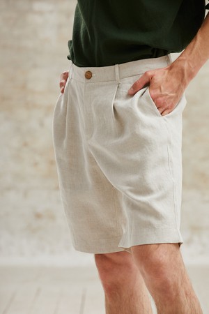 Hemp Shorts Heet Greige from Jyoti - Fair Works