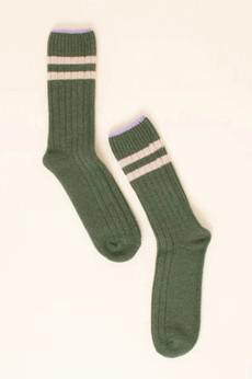 Popeia Wool Socks Green via Jyoti - Fair Works