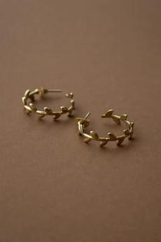 Hoop earrings Motee brass via Jyoti - Fair Works