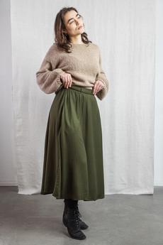 Modal Skirt Sahil Khaki via Jyoti - Fair Works