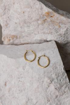 Hoop earrings Goal brass via Jyoti - Fair Works