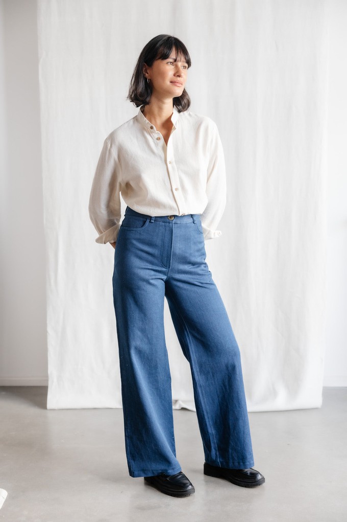 organic cotton denim pants Tushar Denim from Jyoti - Fair Works