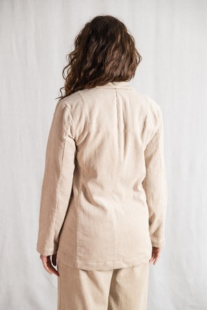 Organic cotton corduroy blazer Sharad Beige from Jyoti - Fair Works