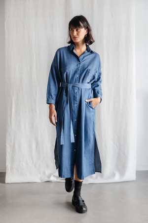 organic cotton denim dress Ananya Denim from Jyoti - Fair Works