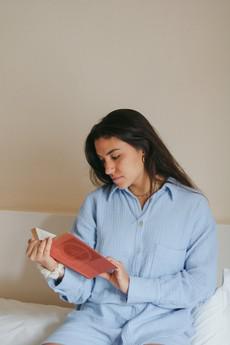 LOUISE Oversized Shirt Blue via Kaly Ora