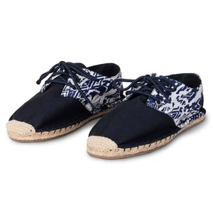 Blaue Tribal Lace Up Espadrilles für Frauen from Kingdom of Wow!