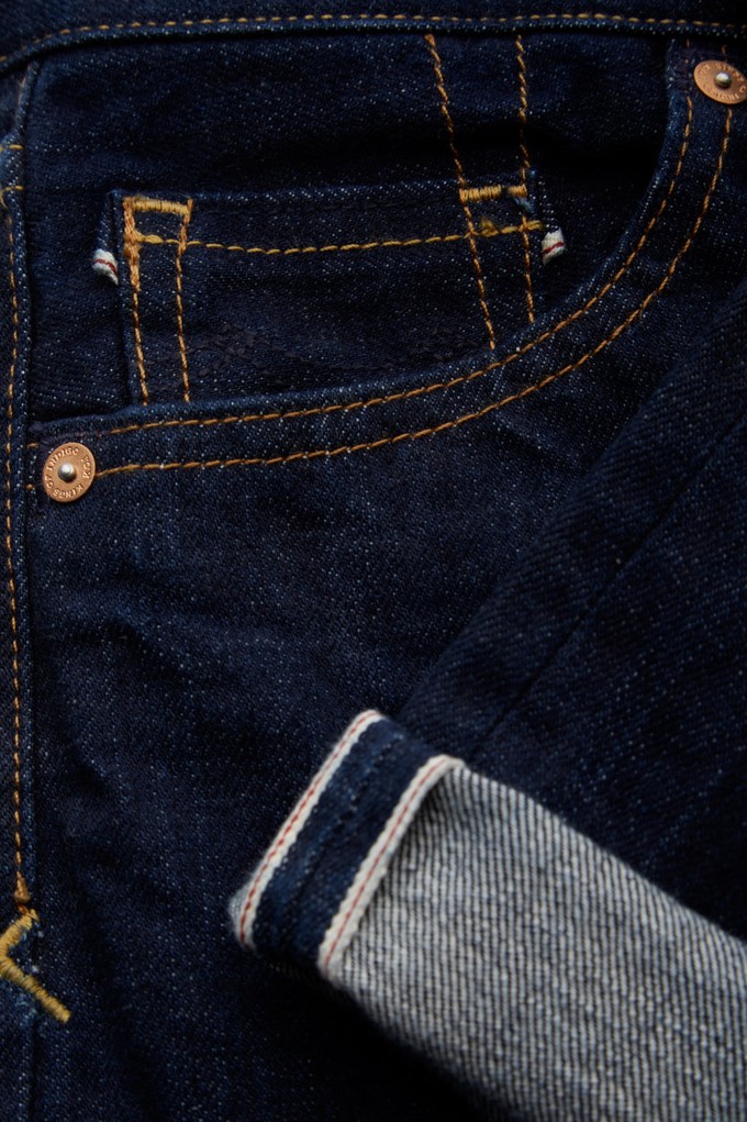 LIORA CROPPED SELVAGE | CLEAN EASY FADE INDIGO RINSE from Kings of Indigo