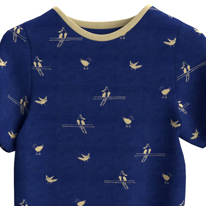 BIRDS Unisex Shirt Mitternachtsblau from Kipepeo-Clothing