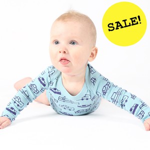 CARS Babybody Light Blue from Kipepeo-Clothing