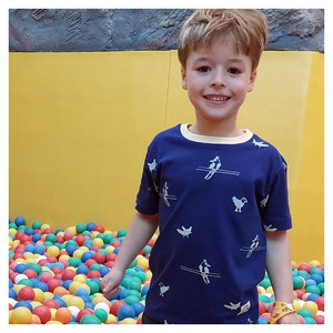 BIRDS Kinder Shirt Mitternachtsblau from Kipepeo-Clothing