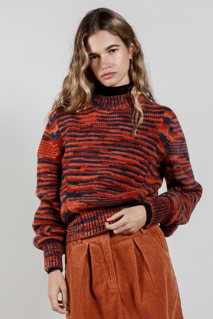 SANG Handknit Wool Jumper - Terracotta from KOMODO