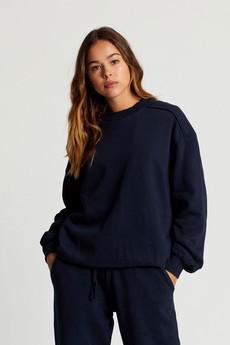 NAYLA - GOTS Organic Cotton Sweat Navy via KOMODO