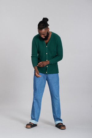 LUCAS - Organic Cotton Cardigan Dark Green from KOMODO