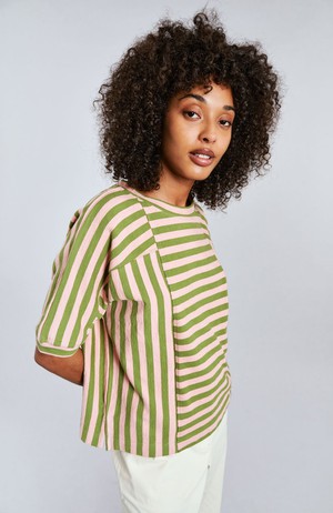 JUNIPER - Organic Cotton Top Pink Stripe from KOMODO