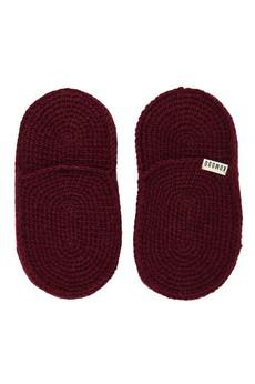 HIDE - Lambswool House Slipper Wine Red via KOMODO