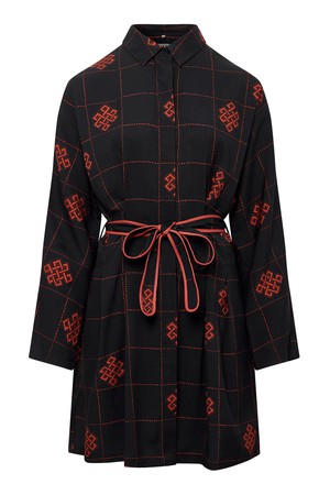 SEBA Tencel Dress - Black Eternal Knot Print from KOMODO