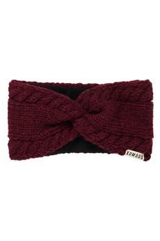 BIWA - Fleece Lined Lambswool Ear Warmer Wine Red via KOMODO