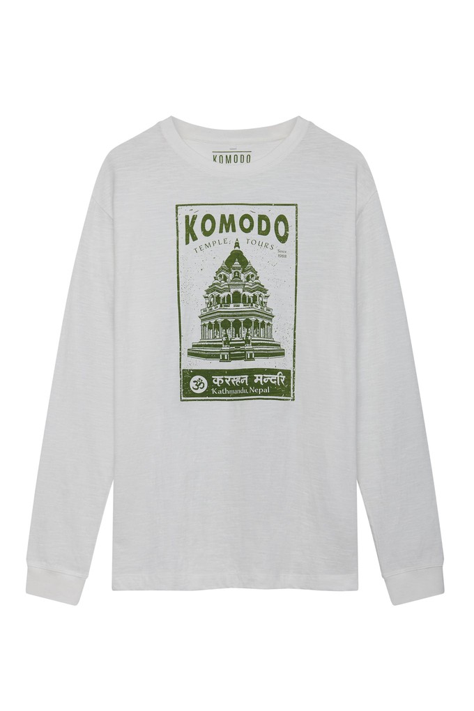 DUNBAR TEMPLE - Organic Cotton Tee White from KOMODO