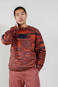 TEMURA Handknit Wool Jumper - Terracotta via KOMODO