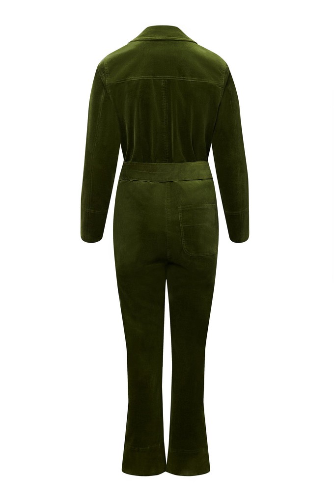 ELECTRA - Organic Cotton Needle Cord Jumpsuit Pine Green from KOMODO