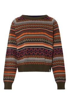 FAIR ISLE - Organic Cotton Jumper Khaki via KOMODO