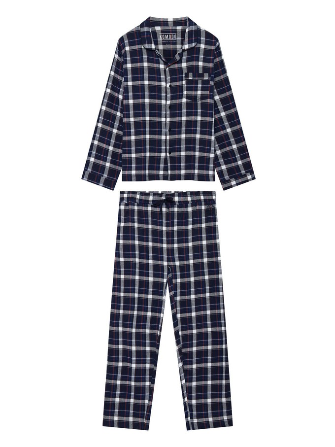 JIM JAM Mens GOTS Organic Cotton Pyjama Set - Dark Navy from KOMODO