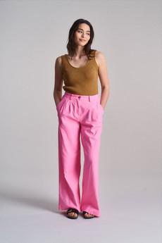 LION - Organic Linen Cotton trouser - Pink via KOMODO