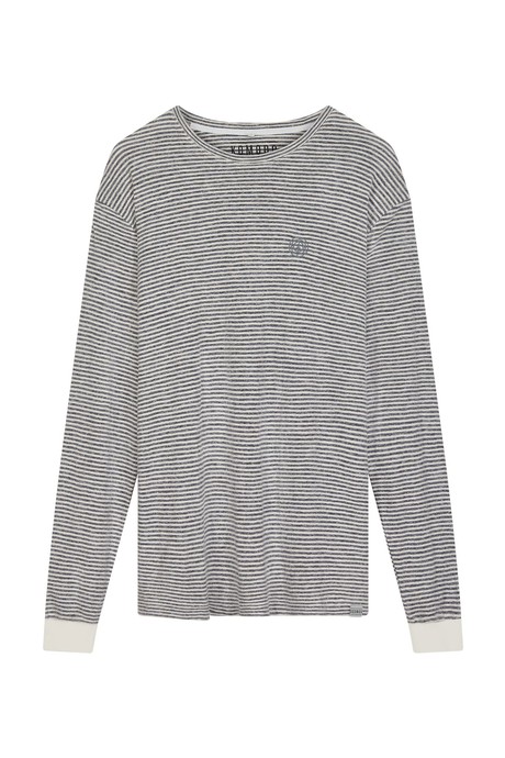 HAKON - Hemp Blend Stripe Jersey Long Sleeve Tee from KOMODO