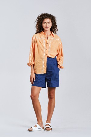 HANAKO - Organic Cotton Embroidery Shirt Cantaloupe from KOMODO