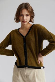 BINKY - Recycled Nylon Cardigan Khaki via KOMODO