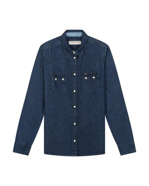 Sawtooth Shirt Worker Blue WOMEN from Kuyichi