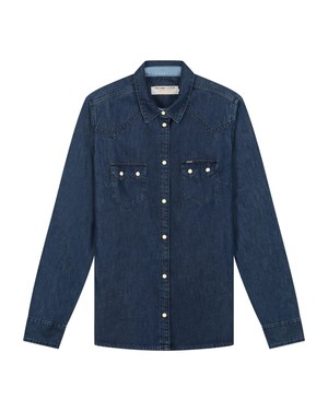 Sawtooth Shirt Worker Blue WOMEN from Kuyichi