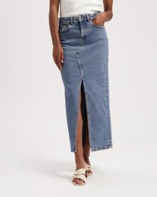 Coda Denim Skirt via Kuyichi