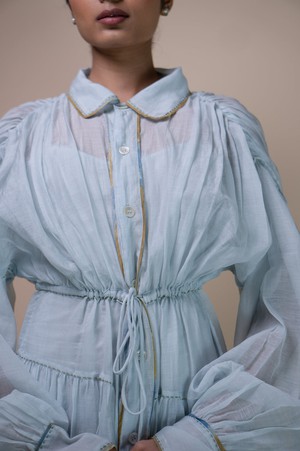 Meadows Chanderi Shirt Dress from Lafaani