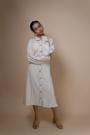 Meadows Panelled Shirt Dress from Lafaani