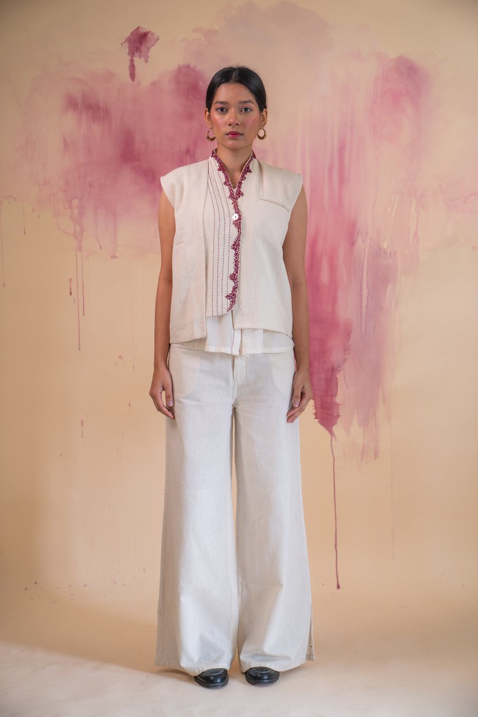 Phosphene Unisex Cropped Vest & Side Slit Pants - Kora from Lafaani