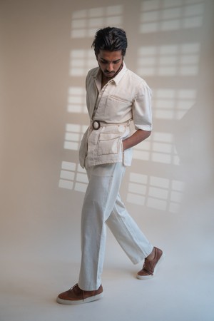 Dawning Unisex Vest & Pleated Pants Set from Lafaani