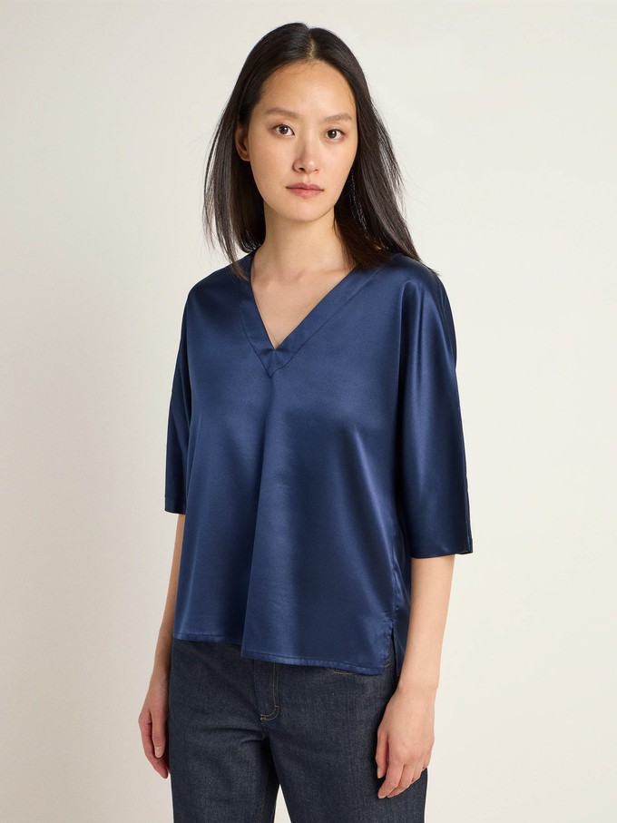 Silk blouse with V-neck from LANIUS