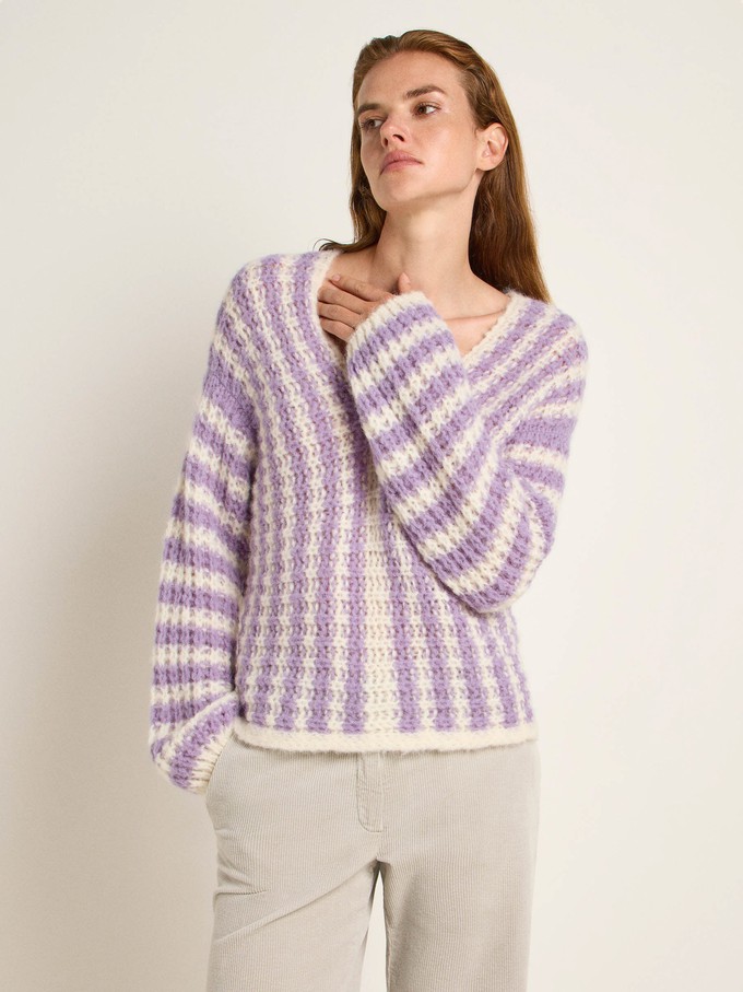 Striped sweater V-neck from LANIUS