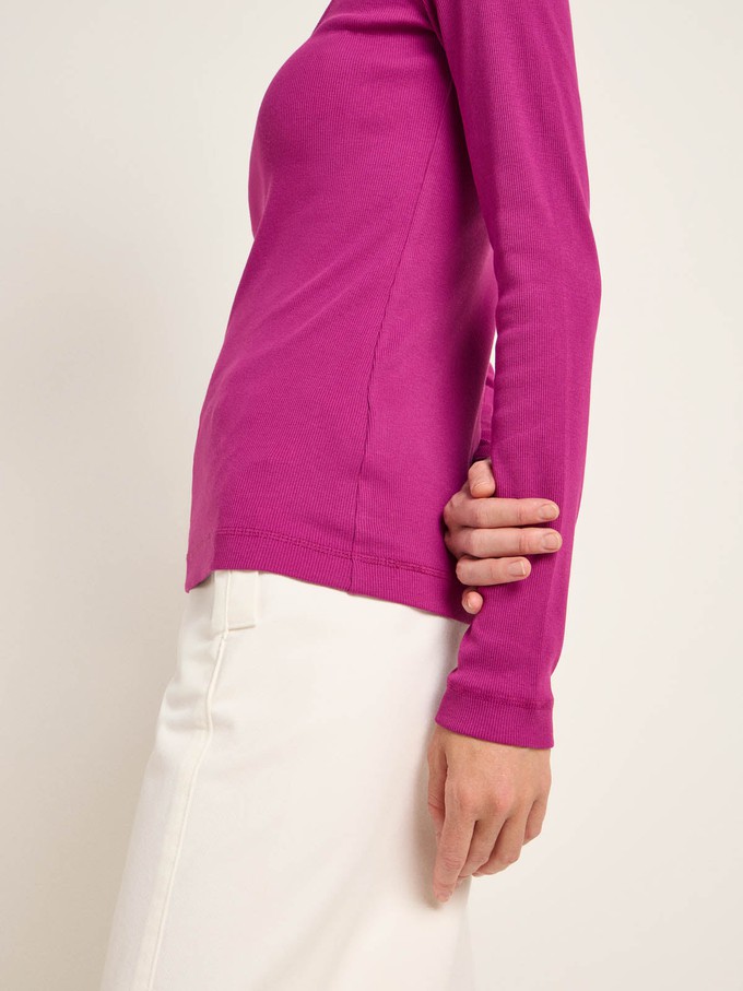 Long-sleeved shirt with deep neckline (GOTS) from LANIUS