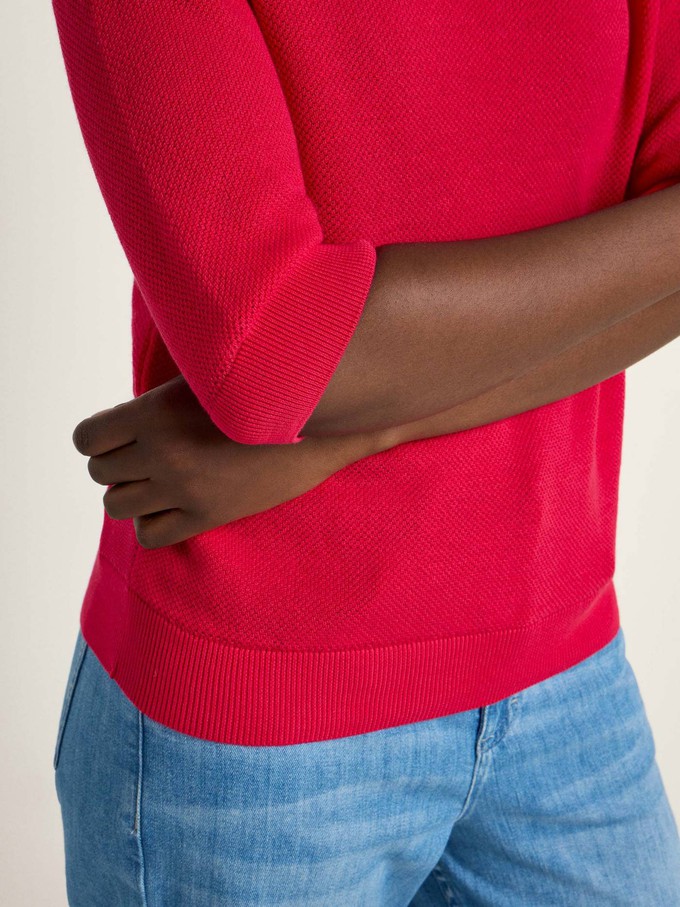 Textured half-arm jumper (GOTS) from LANIUS