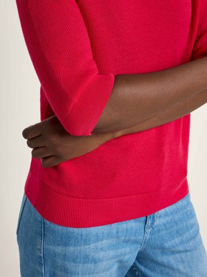 Textured half-arm jumper (GOTS) from LANIUS