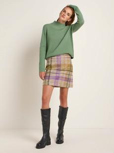 Check mini skirt via LANIUS