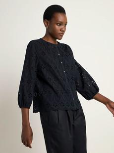 Organic cotton lace blouse via LANIUS