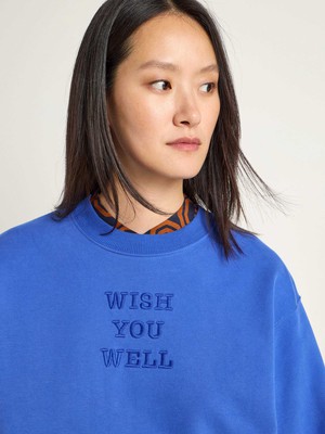 Statement sweatshirt "wish you well" (GOTS) from LANIUS